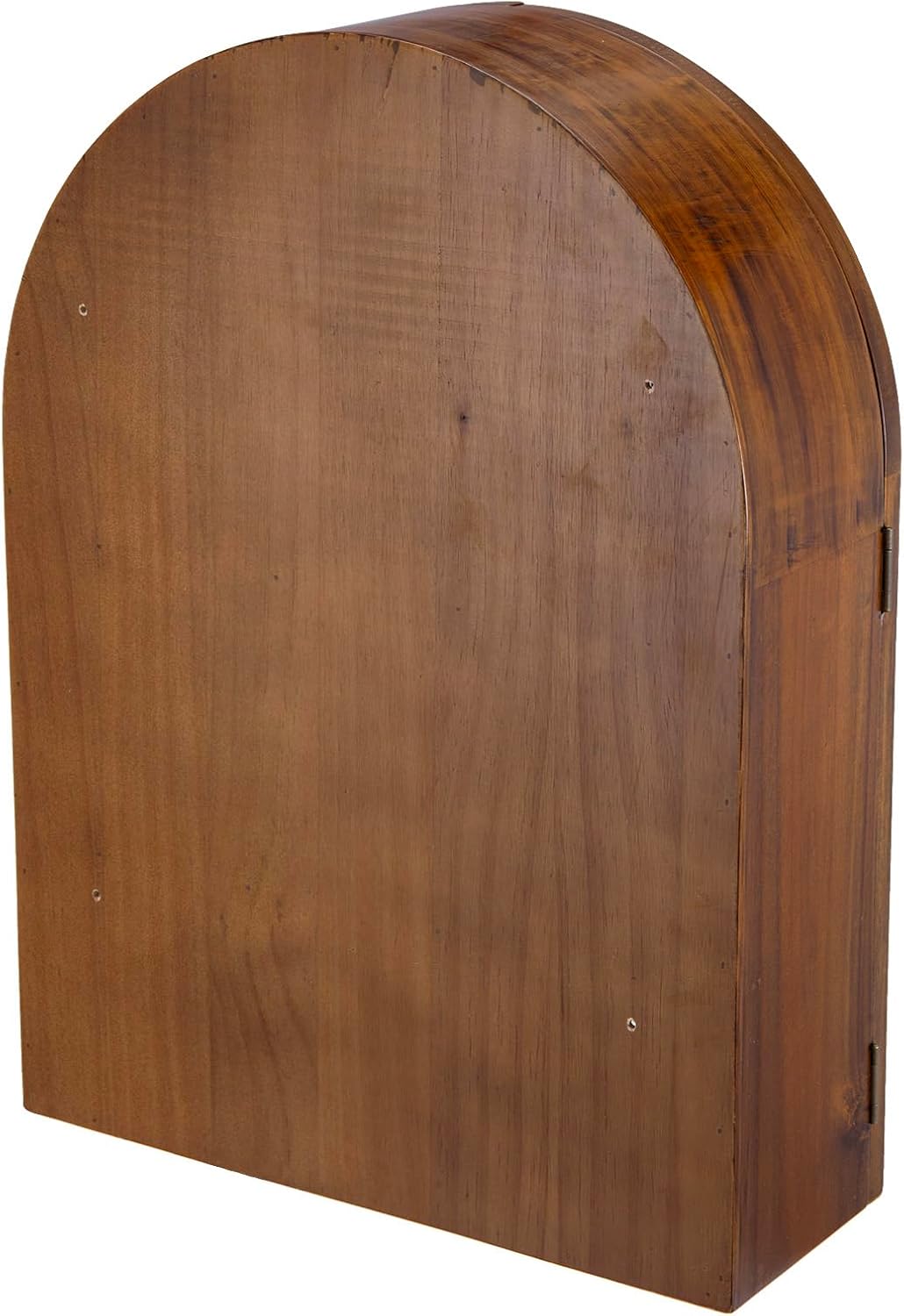 MyGift Medicine Cabinet, Arched Wall Cabinet, Bathroom Medicine Wall Mounted Cupboard, Mid Century Style Floating Storage Cabinet with Glass Door, Natural Acacia Wood