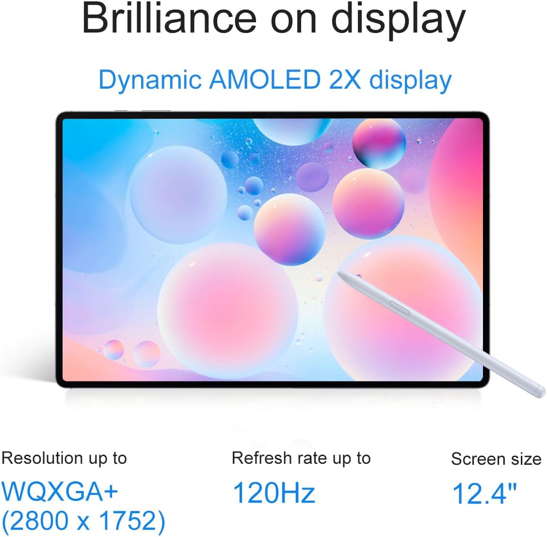 Samsung Galaxy Tab S10+ Plus, 12.4" AMOLED 2X 120Hz, 512GB Storage (256GB+256GB SD Card), Ultra-Light Android Tablet, Galaxy S Pen, AI Tools, 2K+ Touchscreen, 12GB RAM, 16-Hr Battery Life, SM-X820