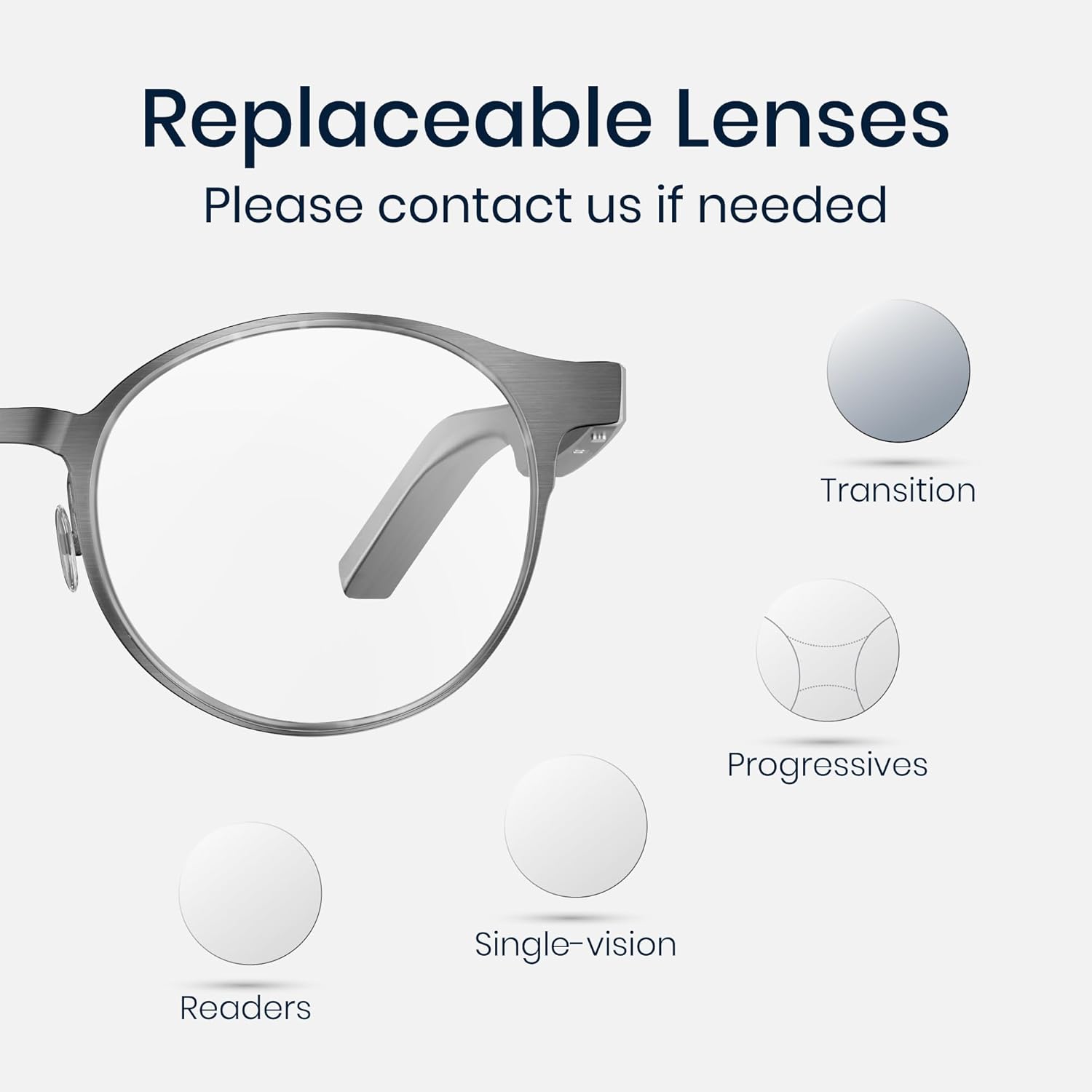 AI Smart Glasses,Titanium Frame,Real-Time Translation,Recording Glasses with ChatGPT,Bluetooth Audio Glasses, 48H Battery Life for Men and Women,Gray