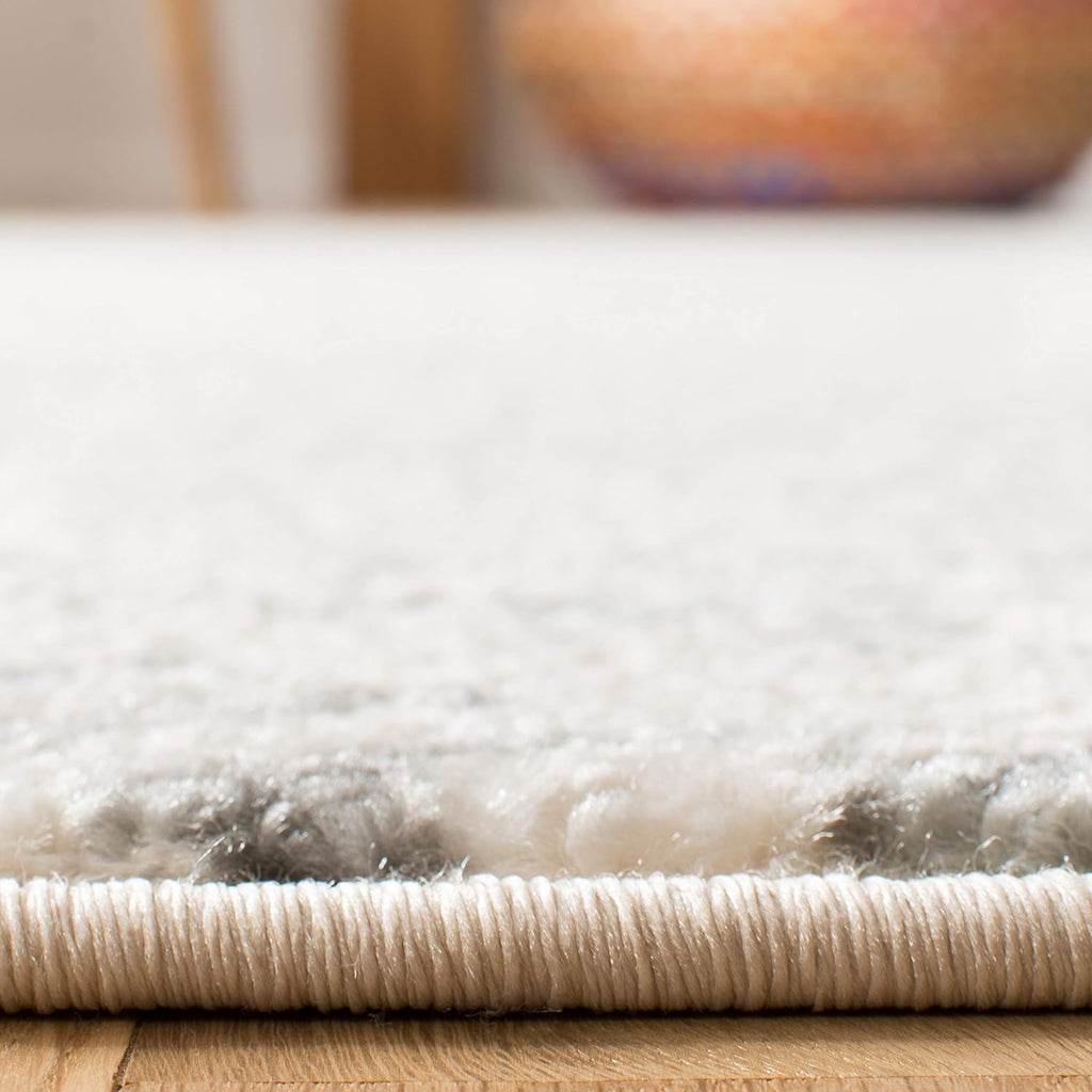 SAFAVIEH Area Rug 8x10 - Tulum Collection - Large - Ivory & Grey, Moroccan Boho Tribal Design, Non-Shedding & Easy to Clean, Ideal for Living Room, Bedroom, Dining Space (TUL272A)