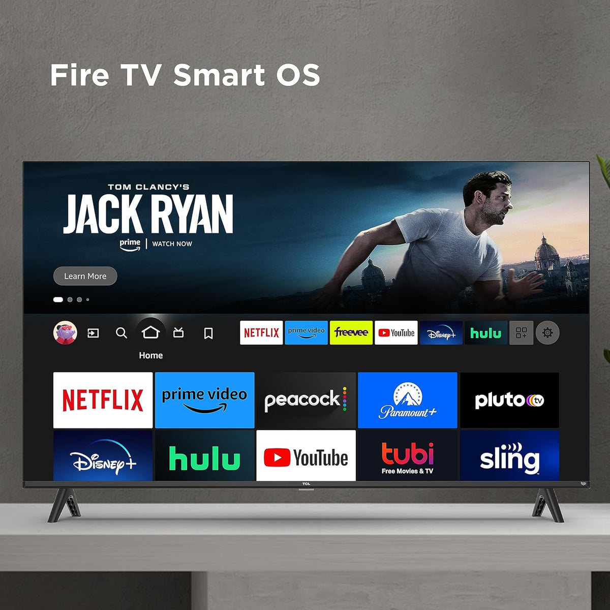 TCL 32-Inch Class S3 1080p LED Smart TV with Fire TV (32S350F, 2023 Model), Alexa Built-in, Apple AirPlay Compatibility, Streaming FHD Television,Black
