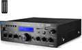 Pyle Wireless Bluetooth Home Stereo Amplifier - Multi-Channel 200 Watt Power Amplifier Home Audio Receiver System w/HDMI, Optical/Phono/Coaxial, FM Radio, USB/SD, AUX, RCA, Mic - Remote -PDA9HBU.5