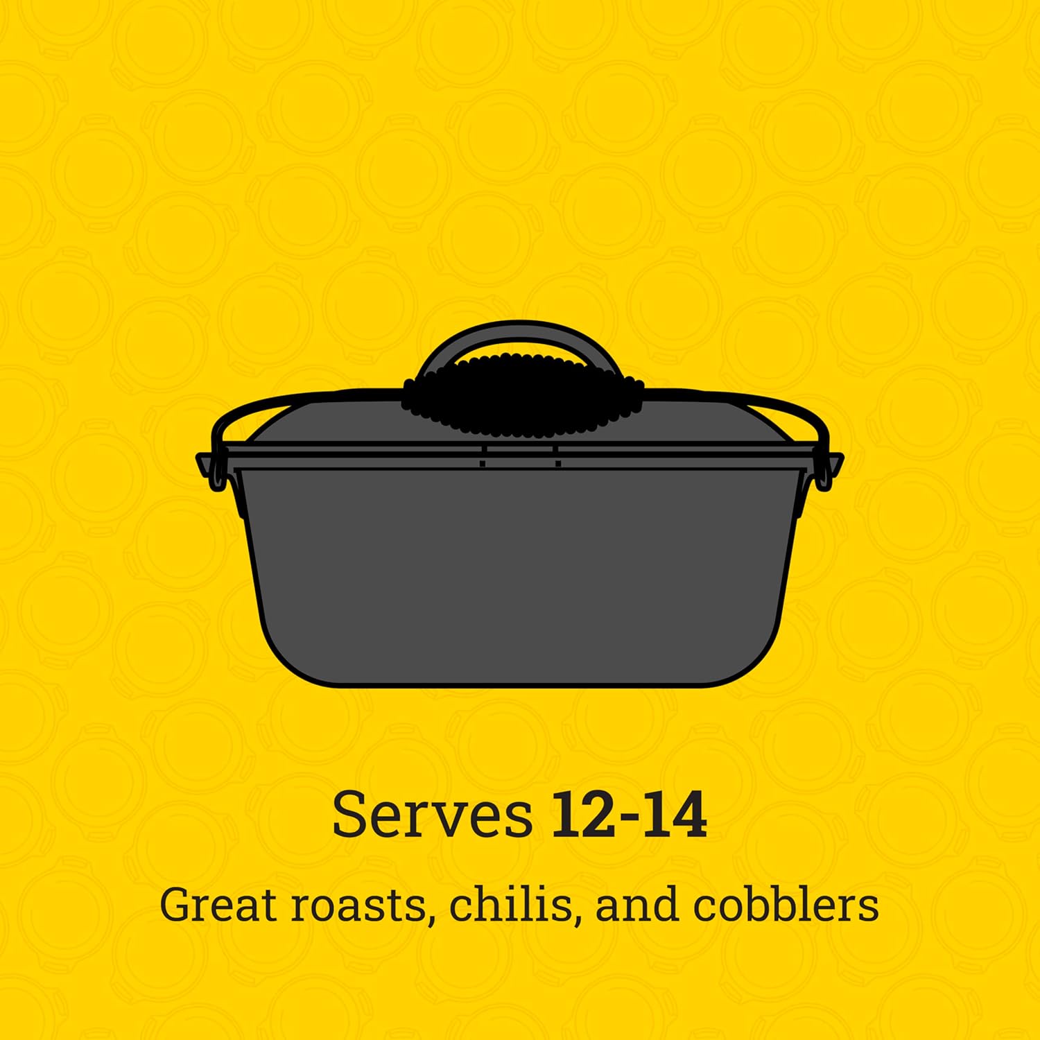 Lodge 9 Quart Pre-Seasoned Cast Iron Dutch Oven with Lid - Wire Bail Handle for Easy Transfer from Cooking Surface to Table - Use in the Oven, on the Stove, on the Grill or over the Campfire - Black