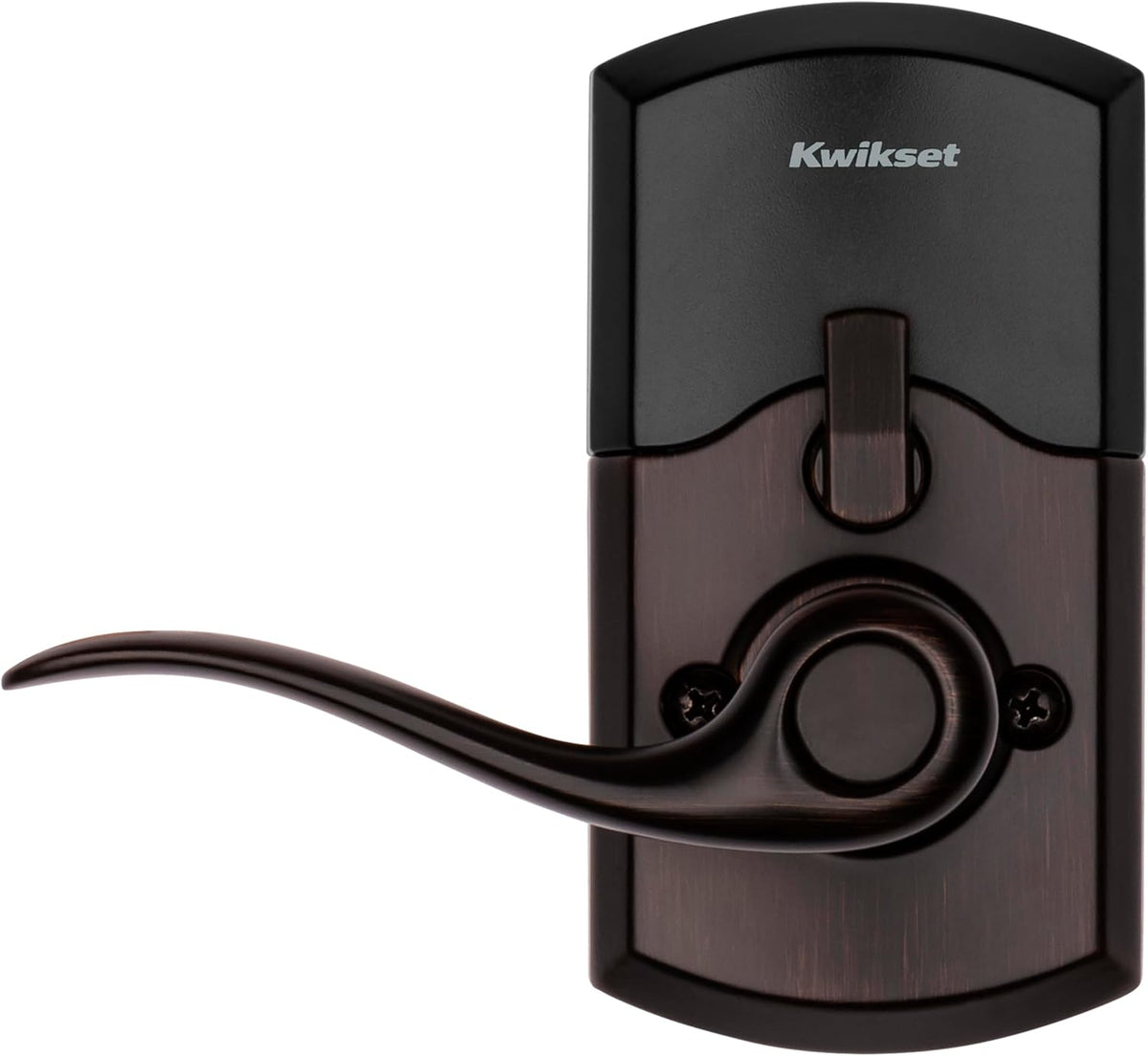 Kwikset SmartCode 917 Keypad Keyless Entry Traditional Residential Electronic Lever Deadbolt Alternative with Tustin Door Lever and SmartKey Security, Venetian Bronze