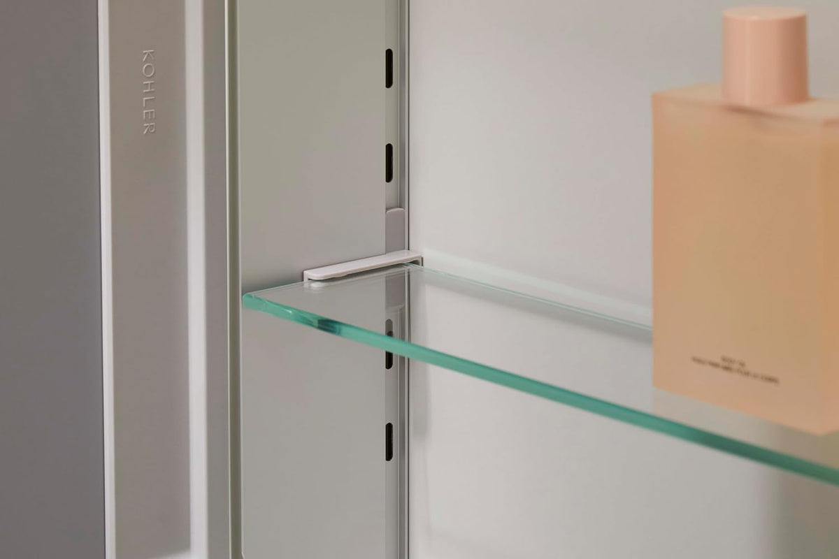Kohler 55062-NA Embark Slim Medicine Cabinet Mirror, Adjustable Shelves with Mirrored Door, 20 in. W x 26 in. H