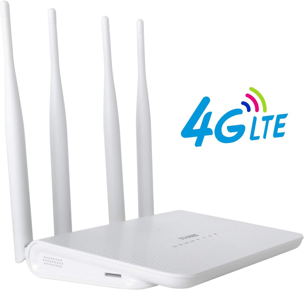 N300 WiFi Unlocked 4G LTE Modem Router with SIM Card Slot, 300Mbps WiFi, LTE Cat4, EC25-AF Qualcomm Chipset, 5dBi High Gain Antennas, Plug and Play, LT15F