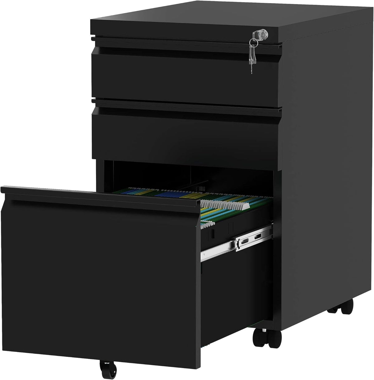 YITAHOME 4-Drawer Mobile File Cabinet with Lock,