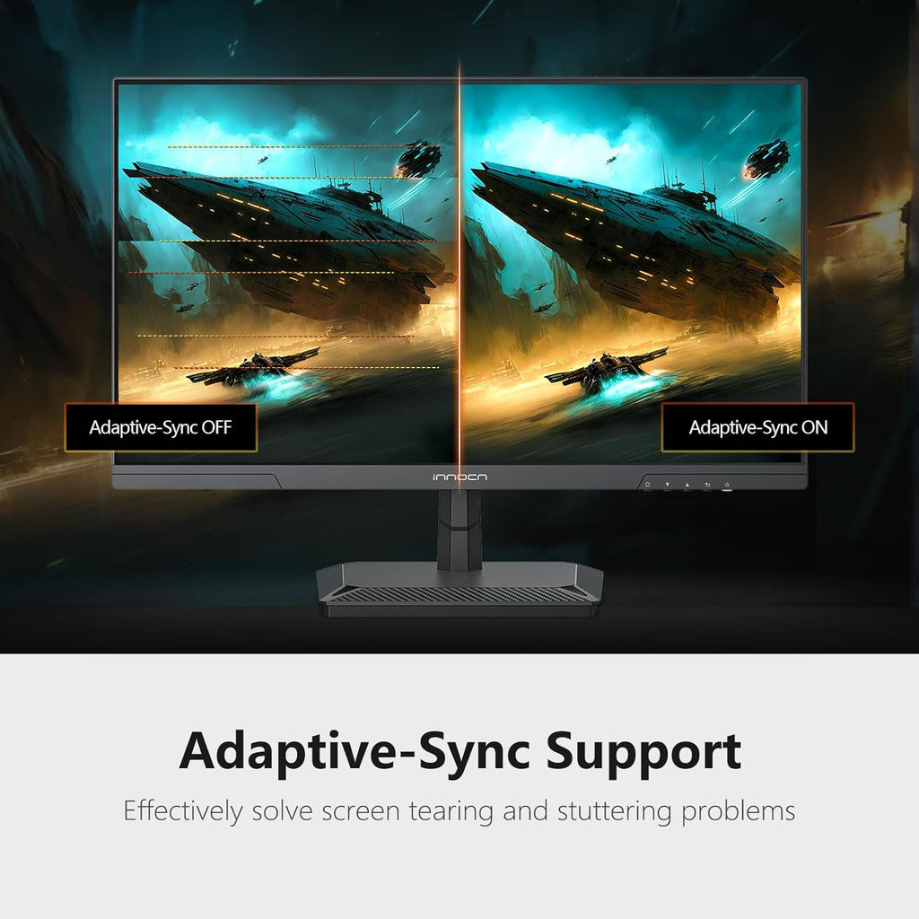 INNOCN 24.5 Inch Gaming Monitor 1440P 240Hz QHD 2K PC Desktop Screen Fast IPS DisplayPort 1.4 HDMI 2.1 Display, Up to 0.5ms, HDR10, Built-in Speaker, 25G2S