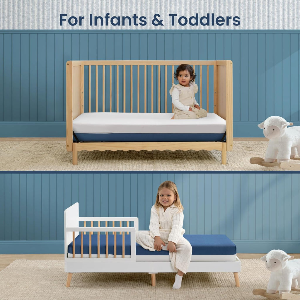 Serta CloudCool Crib and Toddler Mattress, Breathable, Machine Washable Cover, Waterproof, Hypoallergenic, Greenguard Gold Certified Baby Mattress