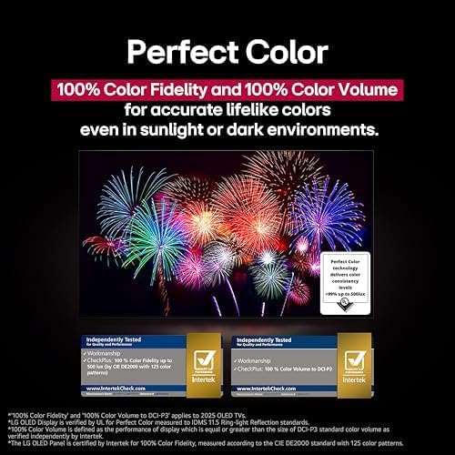 LG 48-Inch Class OLED evo AI Super Upscaling 4K C5 Series Smart TV w/Dolby Atmos & Vision, HDR10, Filmmaker Mode, Wow Orchestra, Alexa Built-in (OLED48C5PUA, 2025)