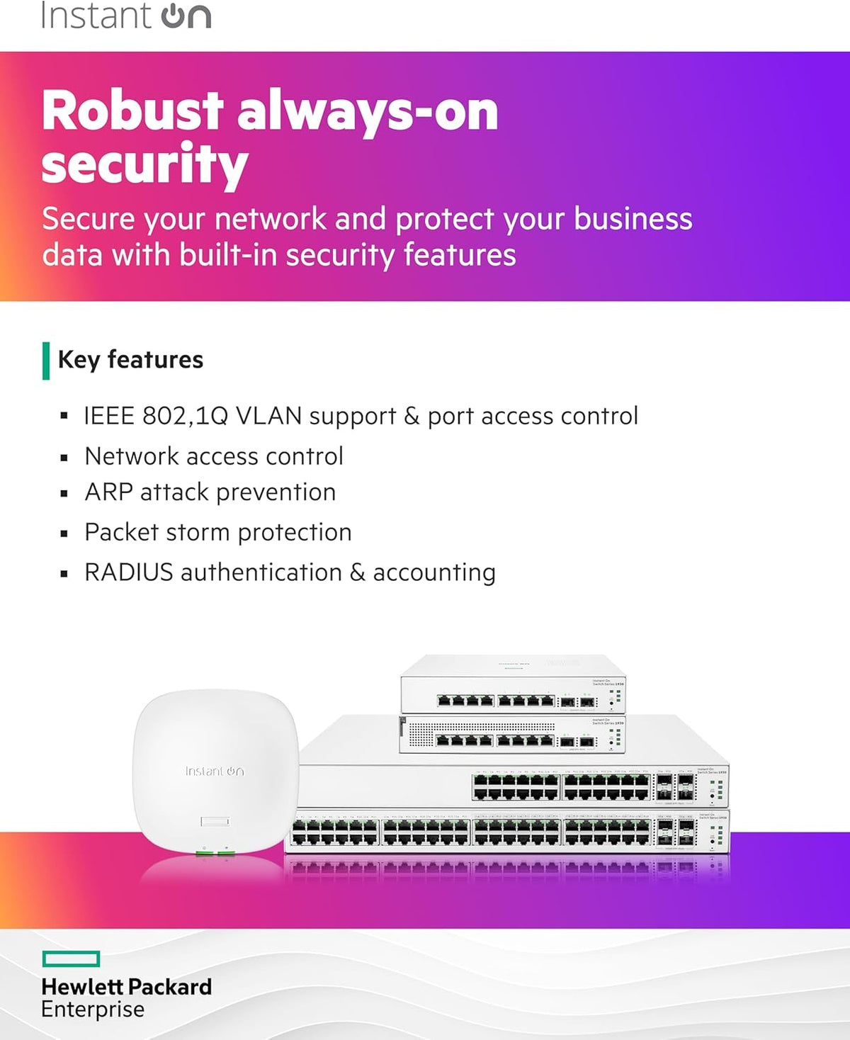 HPE Networking Instant On Switch Series 1930 24-Port Gb Smart-Managed Layer 2+ Ethernet Switch with PoE | 24x 1G | 4X SFP+ | 24x CL4 PoE 370W | US Cord (JL684B#ABA)