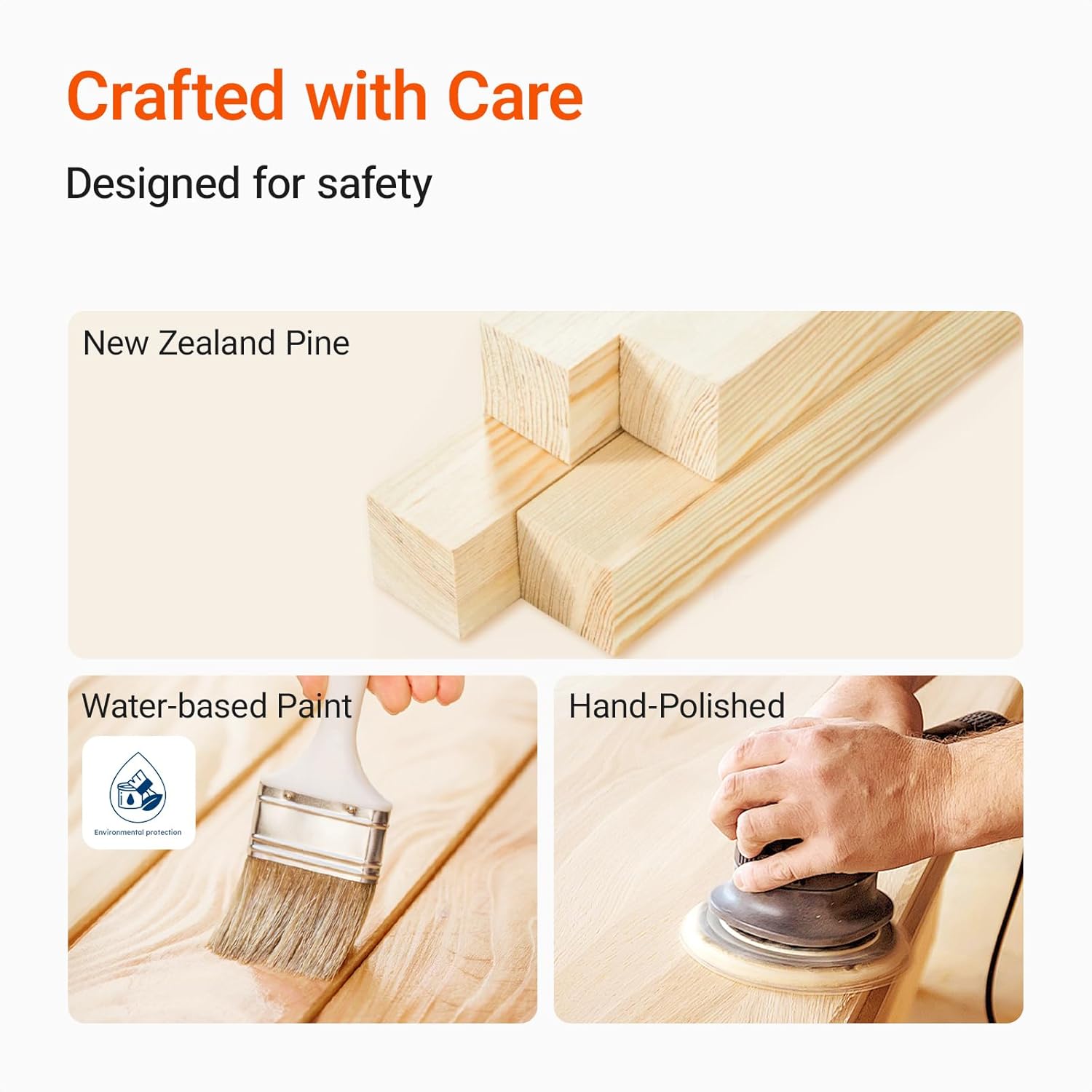 MAMAZING EvoNest Baby Crib, 3 in 1 Convertible Mini Crib with Wheels, 100% New Zealand Wood Crib, 4 Adjustable Mattress Height, GREENGUARD Gold Certified, Washed Natural