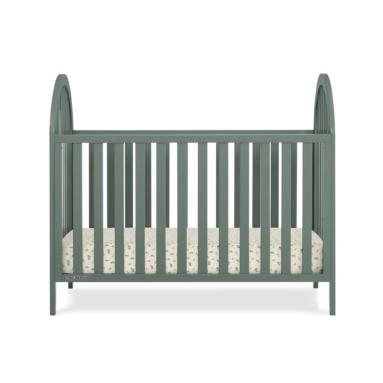Delta Children Milano 4-in-1 Convertible Crib - Greenguard Gold Certified, Grassy Glen