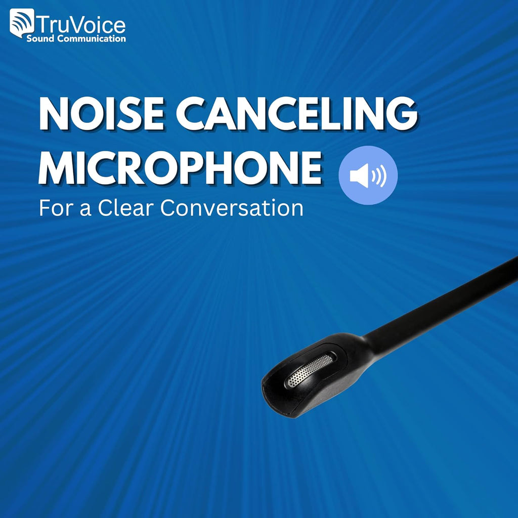 TruVoice HD-700 Premium Office/Call Center Headset with Noise Canceling Microphone - Compatible with Mitel, Nortel, Avaya, Poly, Polycom, Shoretel, Aastra, Digium, ESI and Fanvil Phones