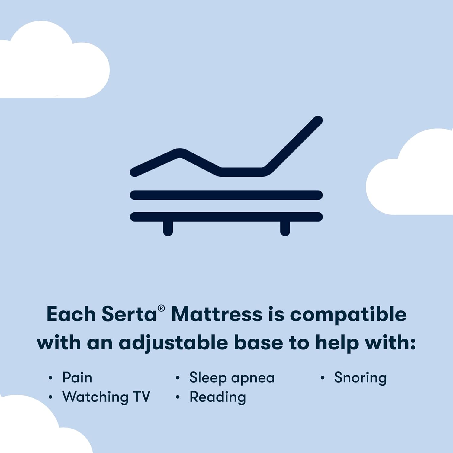 Serta Classic Clarks Hill 2.0, Plush Euro Top 12.5" Queen Mattress, Zoned Support, Cooling, Breathable and Pressure Relieving - 100 Night Trial, CertiPUR-US Certified