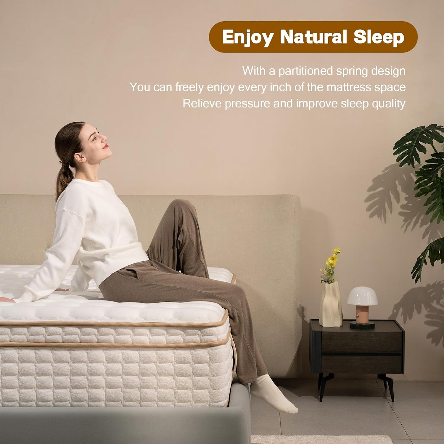 Queen Mattress,12 Inch Queen Size Mattresses in a Box,Medium Firm Queen Hybrid Mattress,with Memory Foam and Individual Pocket Spring for Motion Isolation & Silent Sleep&& Pressure Relief .80" x 60"