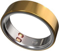 Smart Ring Health Tracker 5ATM Waterproof Sport Ring Exclusive Vibration Alerts Titanium Blood Oxygen/Sleep/Emotional Management Women Cycle Prediction Compatible with iOS/Android Sunlight Gold 9.5