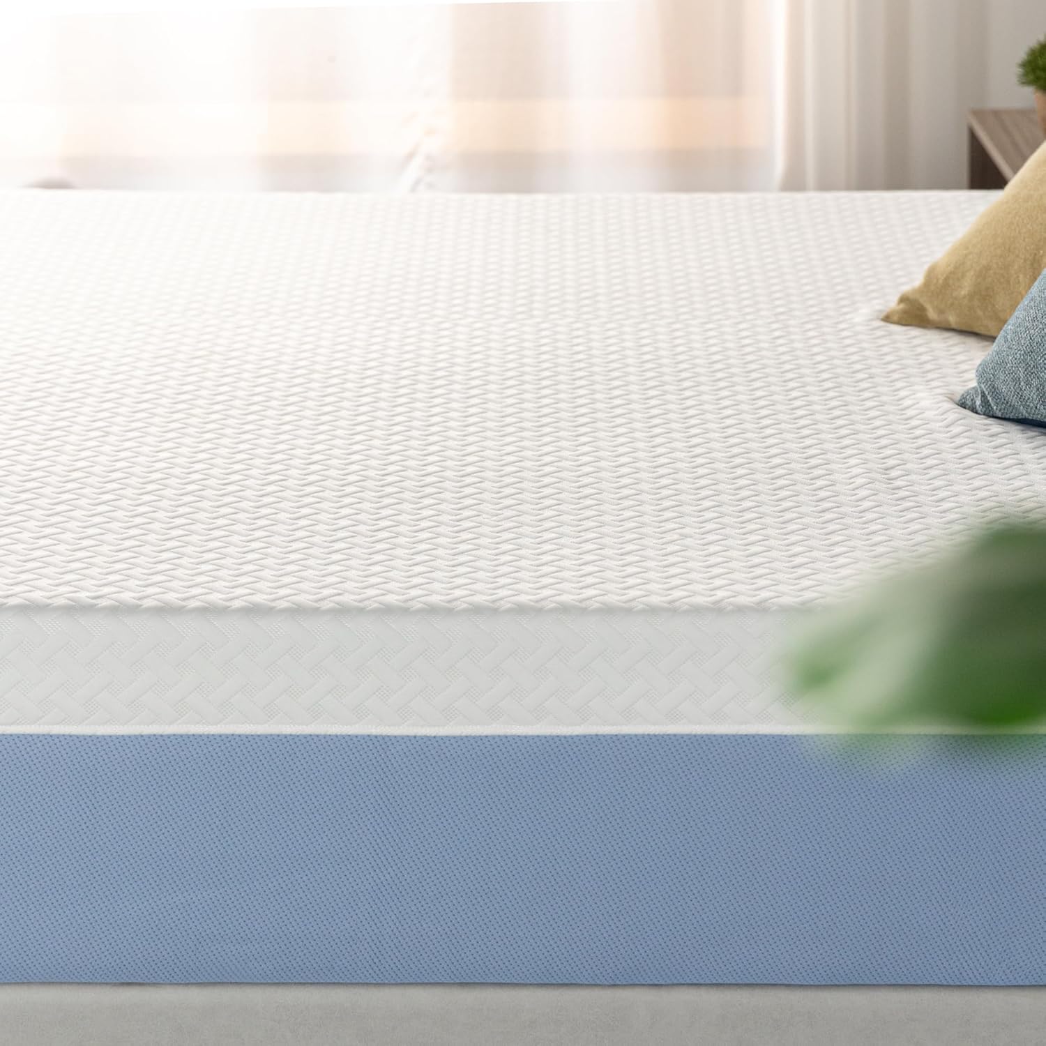 Zinus 10 Inch Queen Cooling Essential Memory Foam Mattress NewVersion, Fiberglass Free, Medium Feel, Breathable Cooling Layers, Certified Safe Materials