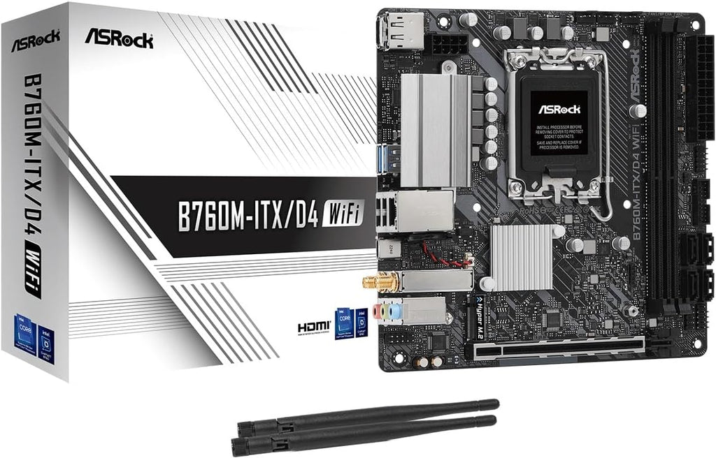 ASRock B760M-ITX/D4 WiFi Supports 13th Gen & 12th Gen Intel® Core™ Processors (LGA1700)