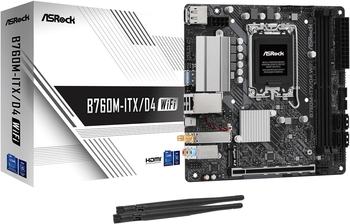 ASRock B760M-ITX/D4 WiFi Supports 13th Gen & 12th Gen Intel® Core™ Processors (LGA1700)