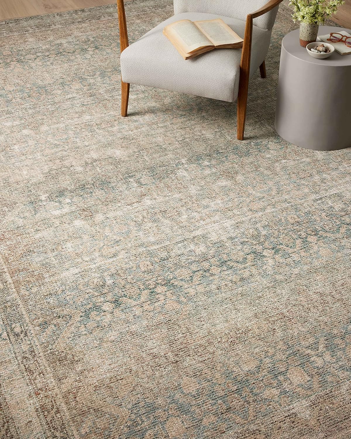 Loloi Angela Rose Aubrey Collection AUB-03 Jade/Natural 10'-0" x 14'-0", .19" Pile Height, Area Rug