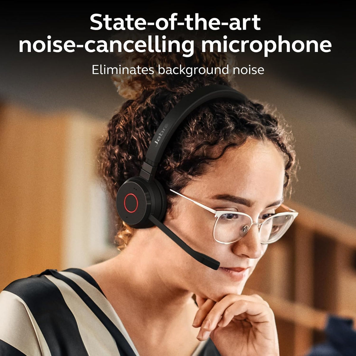Jabra Evolve 65 TE (Third Edition) Wireless Single-Ear Headphones - Noise-Canceling Mic, 16 hr Battery Life, Dual Connectivity, MS Teams Certified, Supports Other Platforms, Black