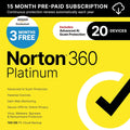 Norton 360 Platinum 2026 Ready, Antivirus software for 20 Devices with Auto-Renewal – 3 Months FREE - Includes Advanced AI Scam Protection, VPN, Dark Web Monitoring & PC Cloud Backup Download