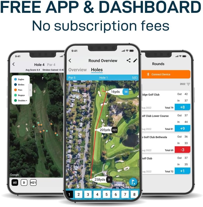 Shot Scope V5 GPS Watch, Shot Tracking, 36k+ Preloaded Courses, Full Course Maps, No Subscription (Black)