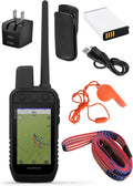 Garmin Alpha 200 Handheld, Tracking and Training for Your Dogs, Sun-Light Readable Touchscreen and 6 Button Design, High-Sensitivity GPS with Whistle and Leash Bundle