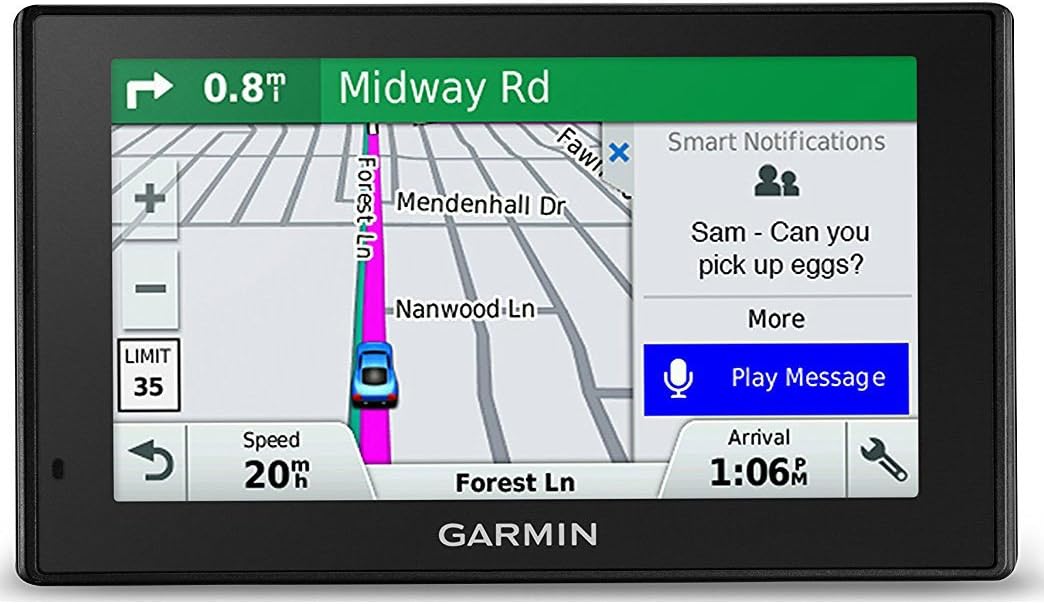 Garmin 010-01680-02 DriveSmart 51 NA LMT-S with Lifetime Maps/Traffic, Live Parking, Bluetooth,WiFi, Smart Notifications, Voice Activation, Driver Alerts, TripAdvisor, Foursquare, 5 inches