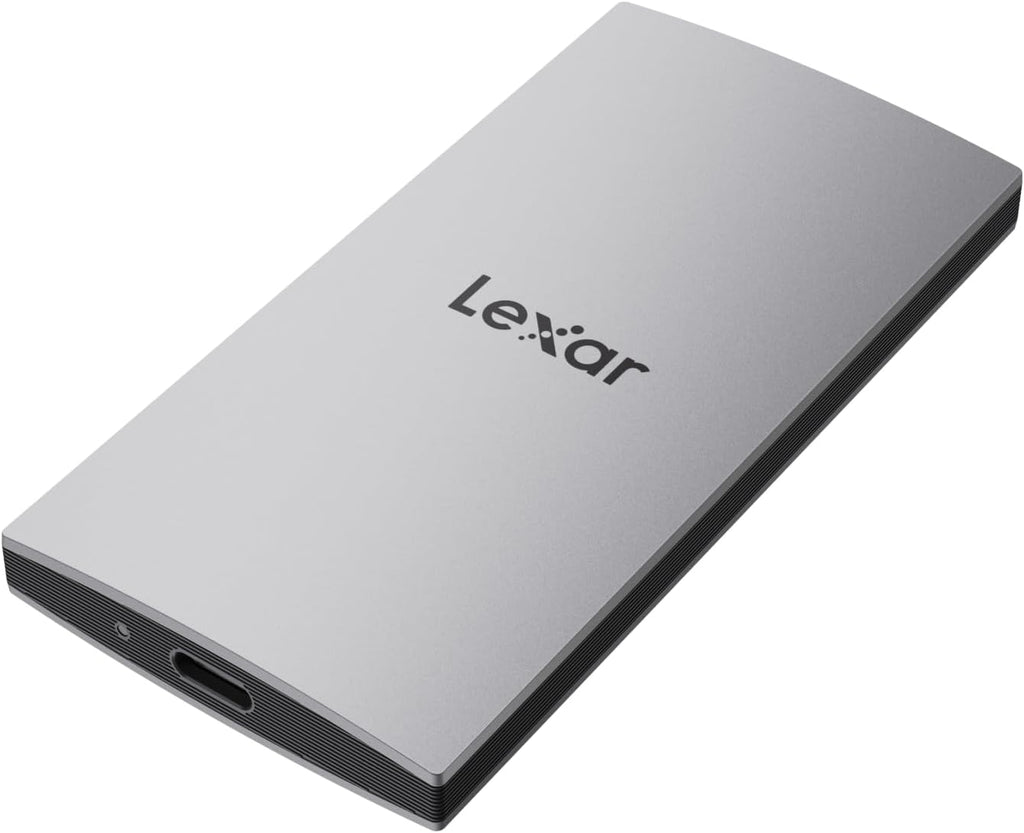 Lexar ES3 1TB External SSD, USB 3.2 Gen2 Portable SSD, PSSD Up to 1050MB/s Read, 1000MB/s Write, External Solid State Drive Compatible with iPhone 16/15 Series/Mac/PS5/XBOX/Laptop/PC, Silver
