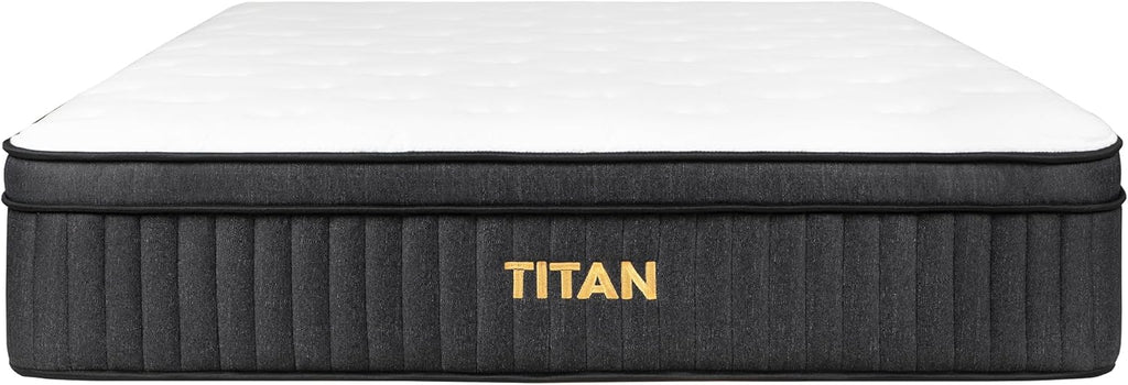 Brooklyn Bedding Titan 13" Hybrid Luxe Mattress for Plus Size Sleepers, Split Cal King 36x84, Order 2 to Make a Set