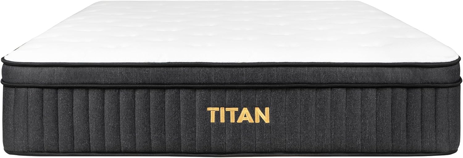 Brooklyn Bedding Titan 13" Hybrid Luxe Mattress for Plus Size Sleepers, Split Cal King 36x84, Order 2 to Make a Set