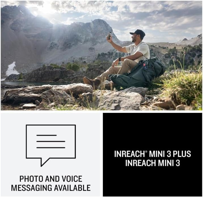 Garmin inReach Mini 3 Plus Rugged Global Satellite Communicator, Touchscreen Texting, Photo & Voice Messaging, Emergency SOS Messages & Battery Up to 350 Hours w/ Wearable4U Power Car/Wall Bundle