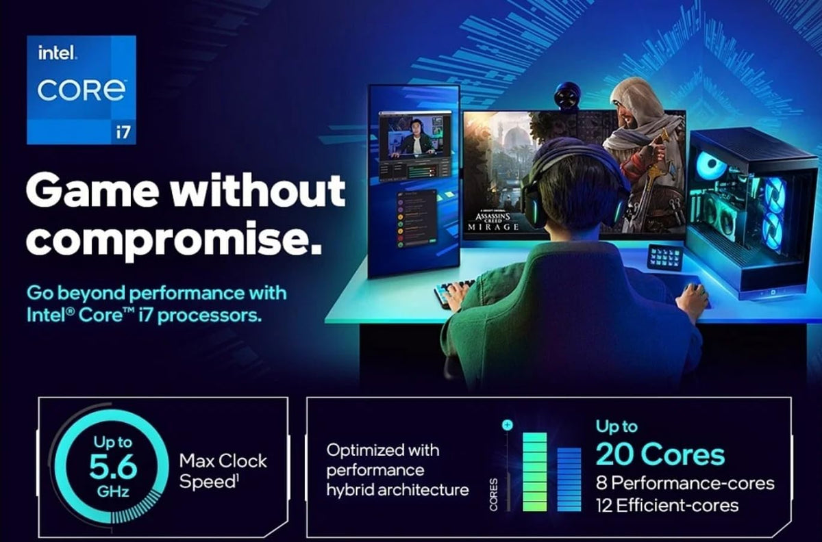 INLAND Micro Center CPU Motherboard Intel Core i7-14700K 20 Cores up to 5.6 GHz Unlocked LGA 1700 Desktop Processor with Integrated Graphics Plus MSI PRO Z790-P WiFi DDR5 ProSeries Motherboard