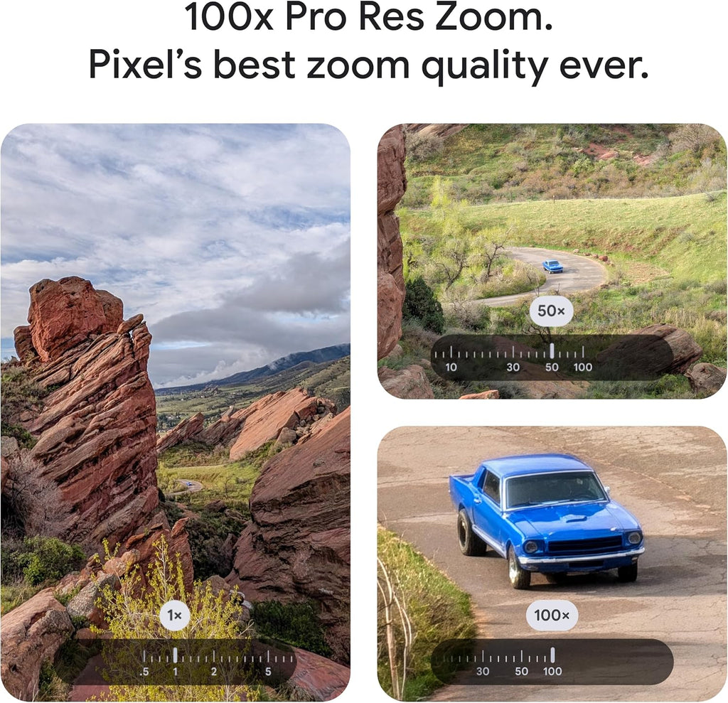 Google Pixel 10 Pro XL - Unlocked Android Smartphone - Gemini AI Assistant, Triple Rear Camera System, and 6.8" Super Actua Display - Moonstone - 256 GB (2025 Model) (Renewed)