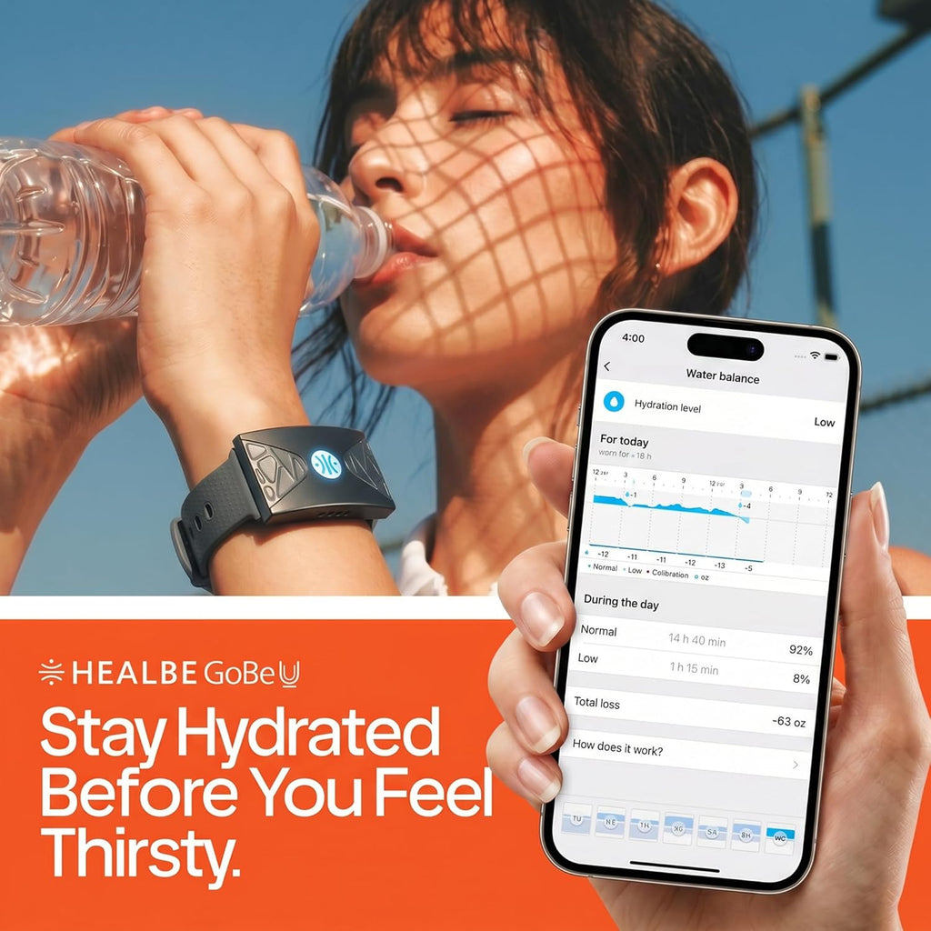 HEALBE Calorie Tracker, Automatic Calorie Intake Smart Band with App, Screen-Free Fitness Tracker, Sleep, Hydration, Stress, 24/7 Heart Rate, 5 ATM Waterproof