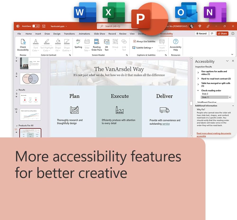 Microsoft Office Home & Business 2024 | Classic Desktop Apps: Word, Excel, PowerPoint, Outlook and OneNote | One-Time Purchase for 1 PC/MAC | Instant Download PC/Mac Online Code