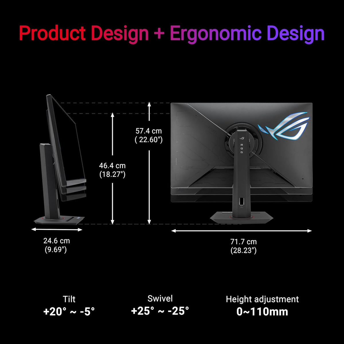 ASUS ROG Strix 32” 4K HDR Gaming Monitor (XG32UCG) – 3840x2160, Dual Mode (4K 160Hz/FHD 320Hz), 0.3ms, Fast IPS, Extreme Low Motion Blur Sync, USB-C, G-SYNC Compatible, Tripod Socket, 3 yr Warranty