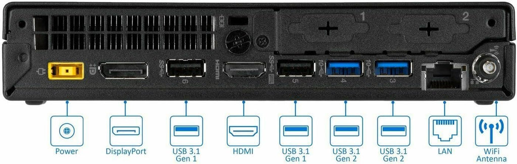 Lenovo ThinkCentre M920q Tiny Desktop,Intel 6 Core i5-8500T,16GB RAM,256GB NVME SSD,HDMI,DisplayPort,WiFi,Bluetooth,Wireless Keyboard Mouse,Windows 11 black (Renewed)