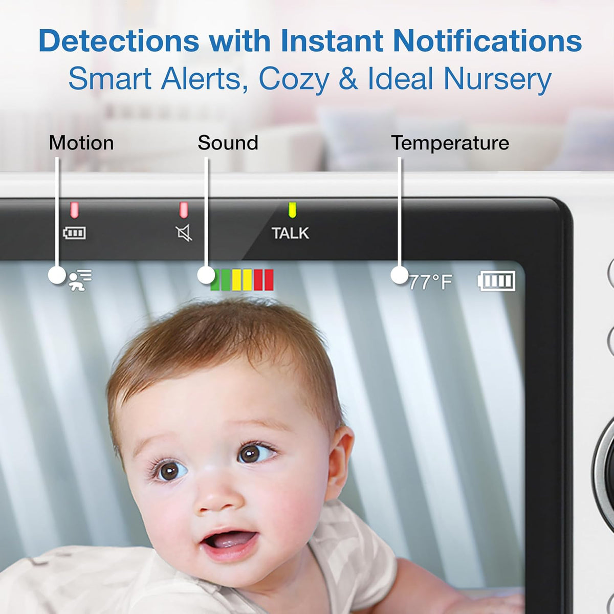 VTech WiFi Baby Monitor with 2 Cameras & 5" HD Split Screen – 1080p Video, Remote Pan Tilt Zoom, Night Vision, Two-Way Talk, Motion Alerts, Free App | VM901-2HD