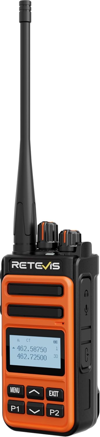 Retevis MateTalk C6B Walkie Talkies with Earpiece,Two Way Business Radios Long Range with 6 Way Charger,LCD Screen,Fast Charging,One-Key Pairing,NOAA,Rugged 2 Way Radio for Construction Farm(6 Pack)