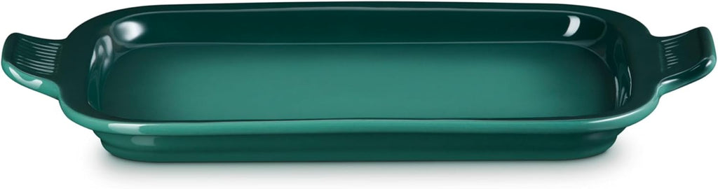 Le Creuset Stoneware Rectangular Dish with Platter Lid, 3 qt., Artichaut