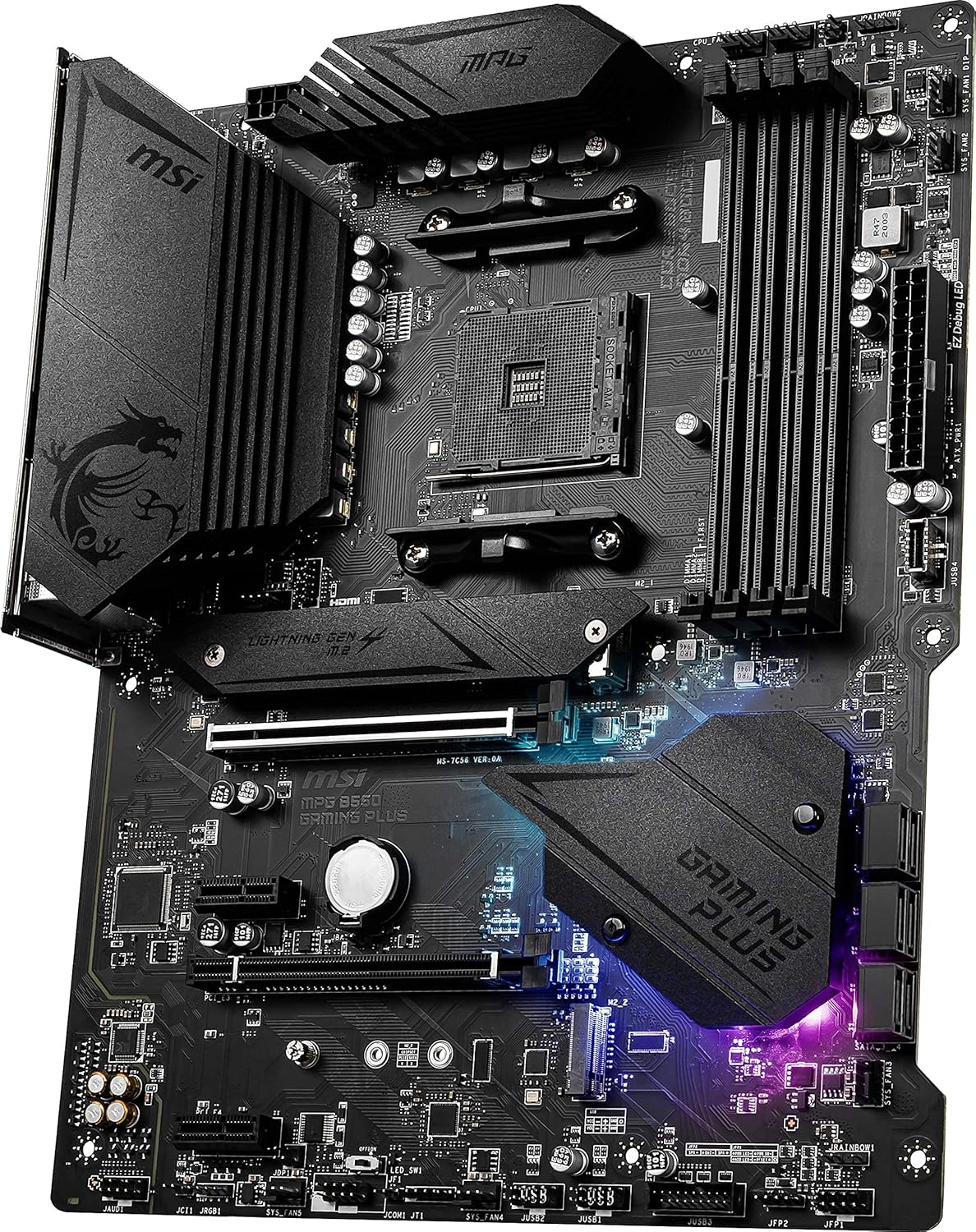 MSI MPG B550 GAMING PLUS Desktop Motherboard - AMD B550 Chipset - Socket AM4 - ATX