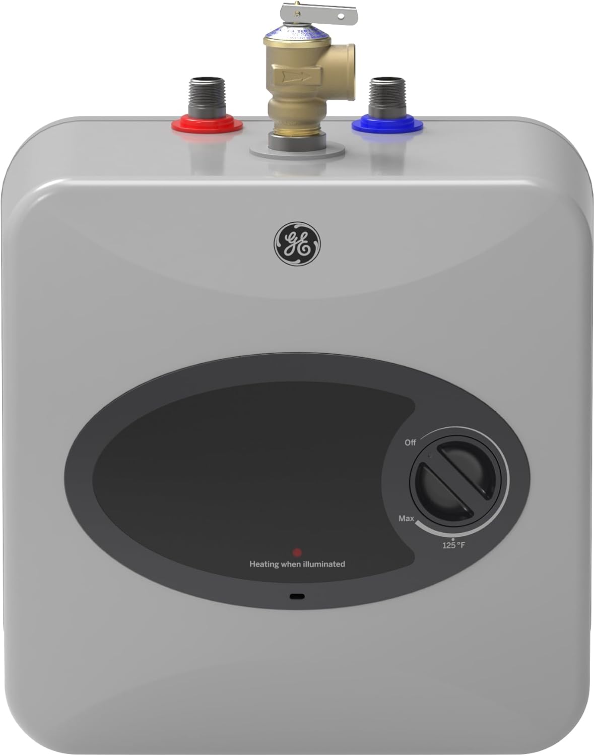 GE Appliances 2.5 Gallon, Versatile Mini Tank Water Heater with Adjustable Thermostat, Easily Installs Under Sink, 120v, GE02P08BAW