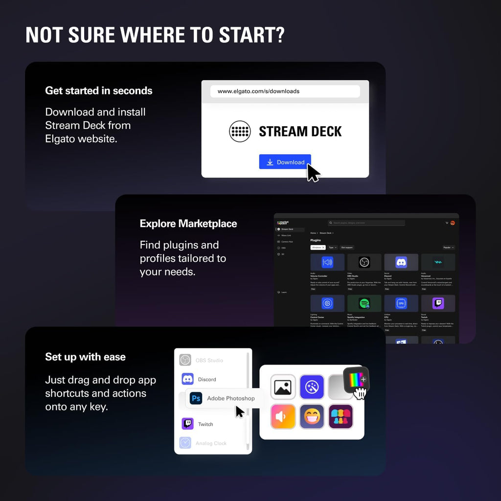 Elgato Stream Deck MK.2 – Studio Controller, 15 macro keys, trigger actions in apps and software like OBS, Twitch, YouTube and more, USB, works with Mac and PC