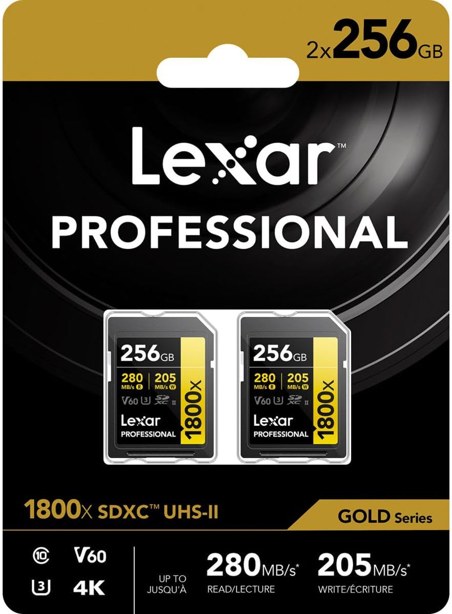 Lexar Professional 1800X 256GB SDXC UHS-II 2pack