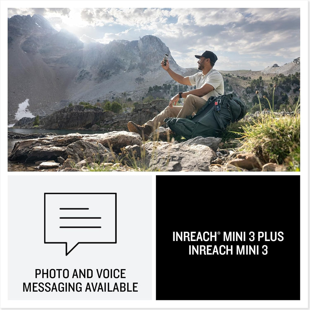 Garmin inReach® Mini 3, Rugged Compact Global Satellite Communicator with Color Touchscreen, Two-Way Texting, Emergency SOS Messaging & Long Battery Life Up to 350 Hours with 10-min inReach® Tracking