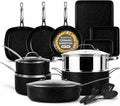 GRANITESTONE 20 Pc Complete Pots and Pans Set Non Stick Cookware Set with Saute Pan, Bakeware, Steamer, Cooking Utensils, Made Without PFOA PFOS, Oven and Dishwasher Safe