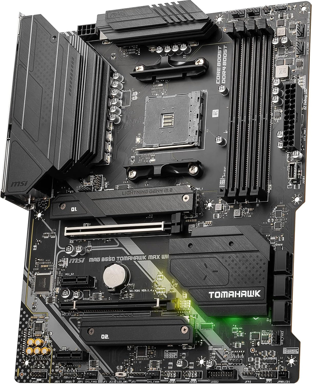 MSI MAG B550 Tomahawk MAX WiFi Gaming Motherboard (AMD AM4, DDR4, PCIe 4.0, SATA 6Gb/s, M.2, USB 3.2 Gen 2, HDMI/DP, ATX, Wi-Fi 6E, AMD Ryzen 5000 Series Processors) AMD Gaming Motherboards (Renewed)